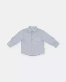 Рубашка из хлопка в синюю полоску для мальчика Martn Aranda, синий