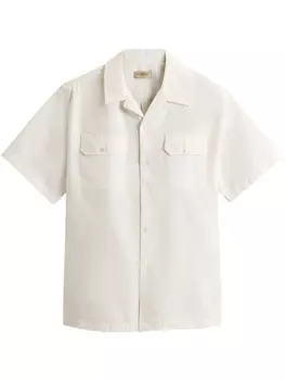 Рубашка из хлопка Woolrich, окрашенная в готовом виде, белый