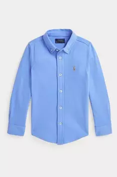 Рубашка из хлопкового джерси для мальчиков Polo Ralph Lauren, синий