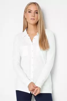 Рубашка из хлопкового джерси Long Tall Sally, белый