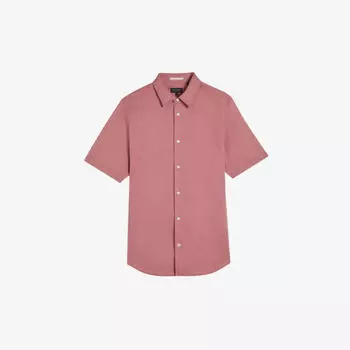 Рубашка из хлопкового джерси с короткими рукавами Ted Baker, розовый
