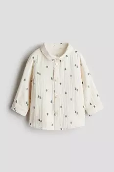 Рубашка из хлопкового муслина H&M, мультиколор