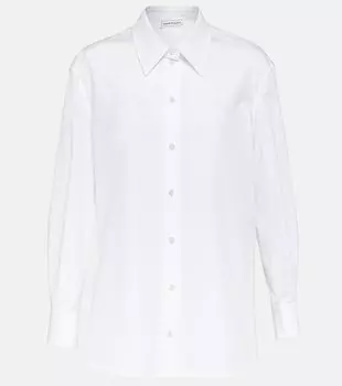 Рубашка из хлопкового поплина Alexander Mcqueen, белый