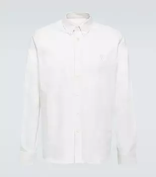 Рубашка из хлопкового поплина Ami Paris, белый