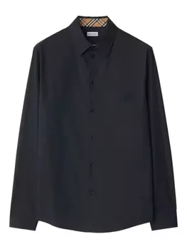 Рубашка из хлопкового поплина Burberry, синий