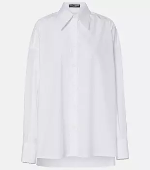 Рубашка из хлопкового поплина Dolce&Gabbana, цвет bianco ottico