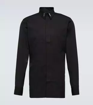 Рубашка из хлопкового поплина Givenchy, черный
