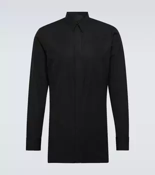 Рубашка из хлопкового поплина Givenchy, черный