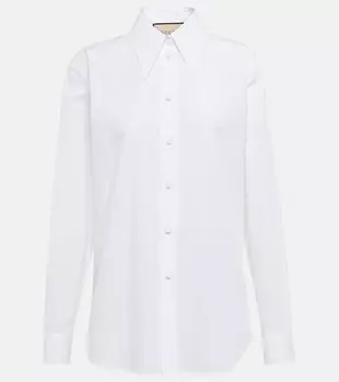 Рубашка из хлопкового поплина GUCCI, белый