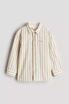 Рубашка из хлопкового поплина H&M, мультиколор