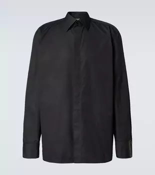 Рубашка из хлопкового поплина «Кассандра» Saint Laurent, черный