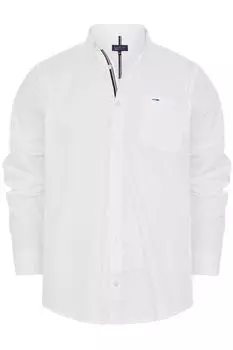 Рубашка из хлопкового поплина с длинными рукавами BadRhino, белый