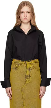 Рубашка из хлопкового поплина с длинными рукавами MM6 Maison Margiela