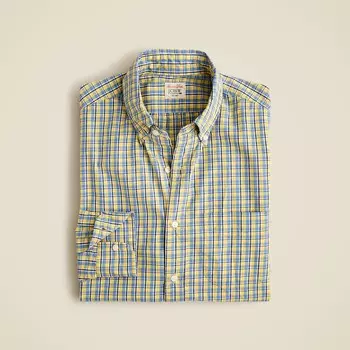 Рубашка из хлопкового поплина с секретной стиркой J.Crew, синий