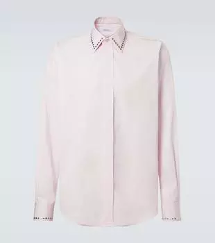 Рубашка из хлопкового поплина с заклепками McQueen, Jermyn St.Pink