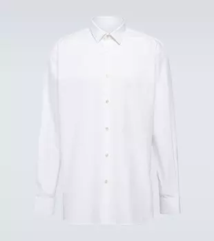 Рубашка из хлопкового поплина Saint Laurent, белый