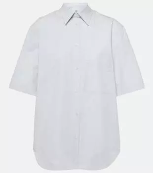 Рубашка из хлопкового поплина Toteme, синий