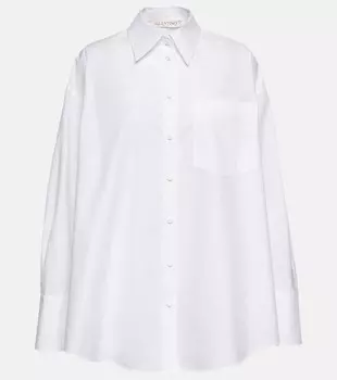 Рубашка из хлопкового поплина VALENTINO, белый