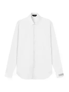 Рубашка из хлопкового поплина Versace, белый