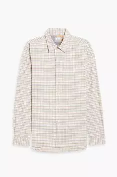 Рубашка из хлопкового поплина в клетку PS PAUL SMITH, песочный