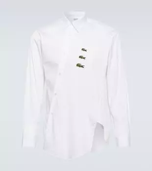 Рубашка из хлопкового поплина x lacoste Comme Des Garons Shirt, белый