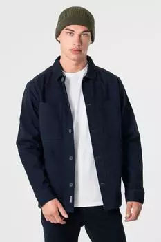 Рубашка из хлопкового твила Larsson & Co, темно-синий