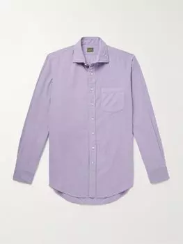 Рубашка из хлопкового вельвета, окрашенная в готовом виде SID MASHBURN, сиреневый