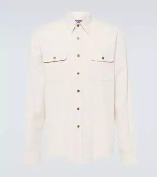Рубашка из хлопкового вельвета Ralph Lauren Purple Label, белый