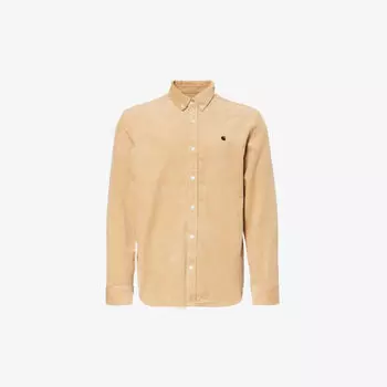Рубашка из хлопкового вельвета с вышивкой Madison Carhartt Wip, черный