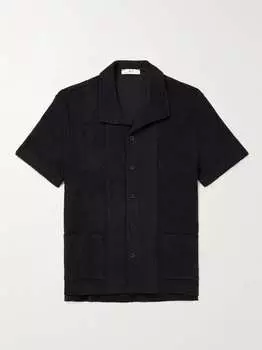 Рубашка из хлопковой махры с воротником-стойкой Mr P., черный