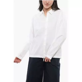 Рубашка из хлопковой пряжи с завязками по низу Woolrich, White