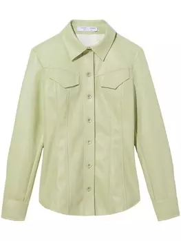 Рубашка из искусственной кожи Proenza Schouler White Label, зеленый
