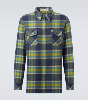 Рубашка из кашемира в клетку Explorer God's True Cashmere, Colbalt