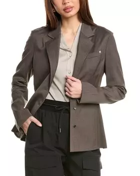 Рубашка из комбинированной шерсти Helmut Lang, коричневый