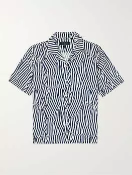 Рубашка из крепа с принтом Avery RAG & BONE, нави