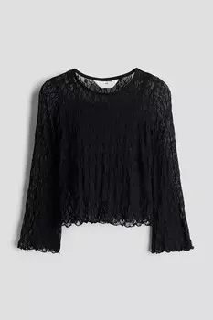 Рубашка из кружева H&M, черный