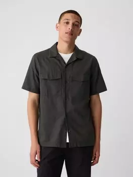 Рубашка из льна Gap, черный