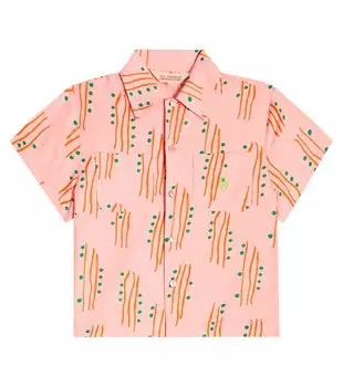 Рубашка из льна и хлопка с принтом The Animals Observatory, розовый