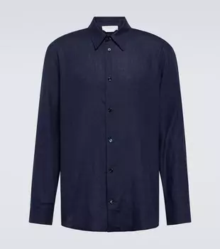 Рубашка из льна кеведо Gabriela Hearst, синий