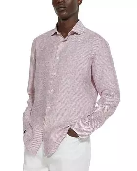 Рубашка из льна Oasi Lino Regular Fit ZEGNA, красный