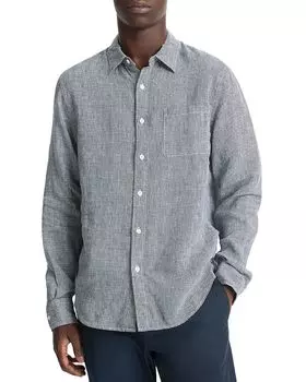 Рубашка из льна Regular Fit Vince, синий
