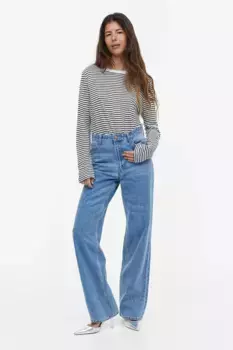 Рубашка из льняного джерси H&M, черный