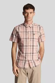 Рубашка из льняной ткани в клетку Palm Pink Debenhams, розовый