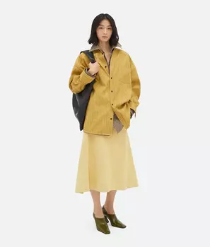 Рубашка из легкого хлопкового фриза Bottega Veneta