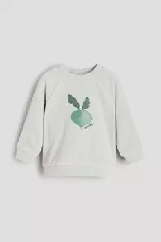 Рубашка из махровой ткани H&M, зеленый