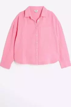 Рубашка из марли для девочки River Island, розовый