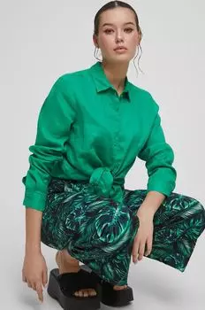 Рубашка из медицинского льна Medicine, зеленый
