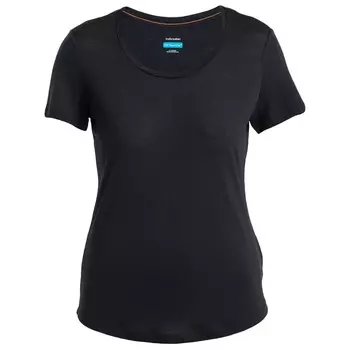 Рубашка из мериноса Icebreaker Women's Merino Cool Lite Sphere III S/S Scoop, черный