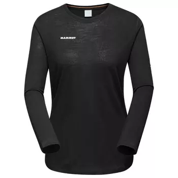 Рубашка из мериноса Mammut Women's Tree Wool Firstlayer Longsleeve, черный
