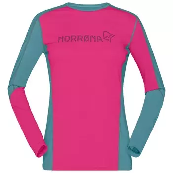 Рубашка из мериноса Norrna Falketind Equaliser Merino Round Neck, цвет Festival Fuchsia